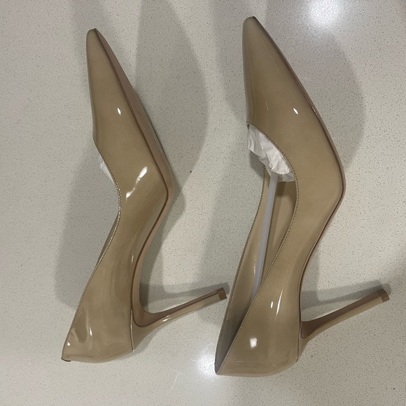 Jimmy Choo Romy 85 Nude Heels - Picture 4 of 9